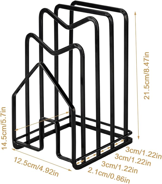 SUNFICON Cutting Board Rack Chopping Board Organizer Stand Holder Kitchen - Image 4