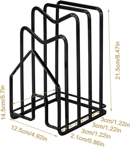 SUNFICON 2 Pack Cutting Board Racks Holders Pot Pan Lids Holders Chopping Board - Image 3