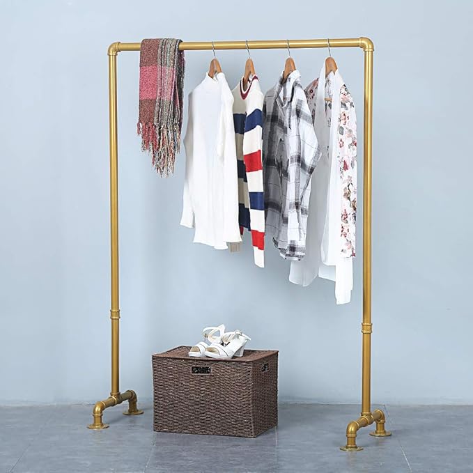 Industrial Pipe Clothing Rack 59in, Clothes Racks by OLDRAINBOW