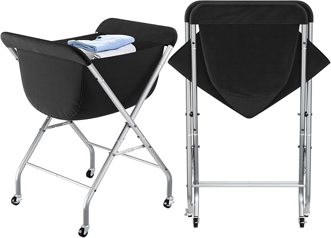 ELYKEN Laundry Basket with Wheels, Collapsible Laundry Hamper, Foldable Design - Image 8
