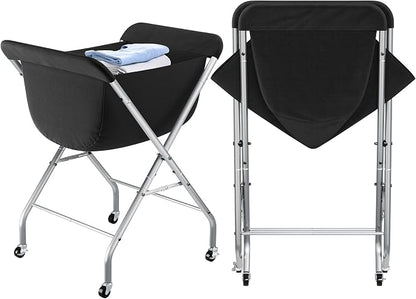 ELYKEN Laundry Basket with Wheels, Collapsible Laundry Hamper, Foldable Design - Image 8