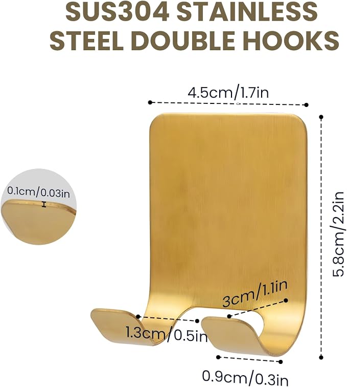 4-Pack Self-Adhesive Waterproof Hooks - Image 2