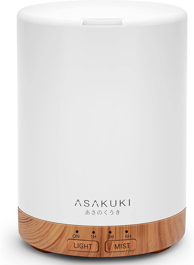 ASAKUKI 300ML Essential Oil Diffuser, Quiet 5-in-1 Premium Humidifier, Home by ASAKUKI