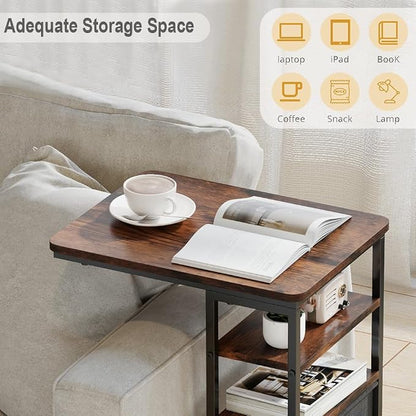 C Shaped End Table 28" 3-Tier C Table - Image 4