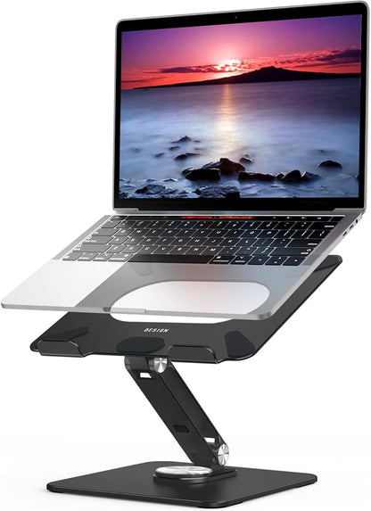 BESIGN LSX7 Laptop Stand with 360 Rotating Base, Ergonomic Adjustable Notebook - Image 2