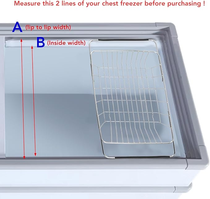 Tyenaza Freezer Organizer Bin Stainless Steel Expandable 20KG Load Bearing - Image 7