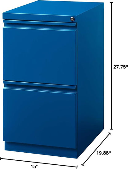 20 Inch Deep Metal Mobile Pedestal File 2 Drawer File-File - Image 2