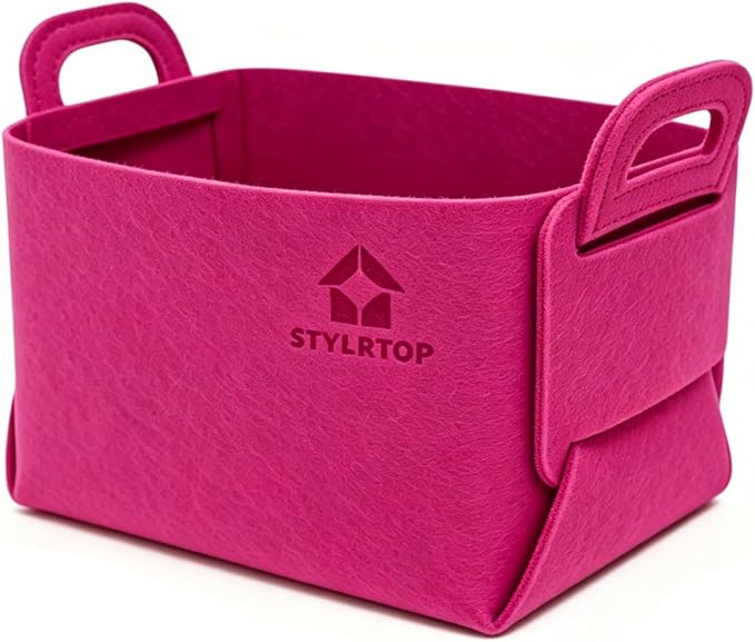 Felt Storage Bin, Collapsible Felt Basket by stylrtop