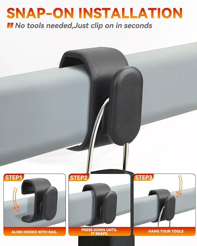 8-Pack Tool Hooks for Weber Grills, Grill Tool Holder for Weber Slate Griddle - Image 4