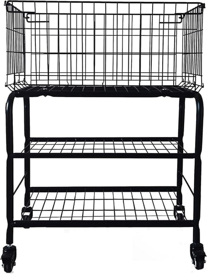 31" Tall Rolling Laundry Basket by HENNZE