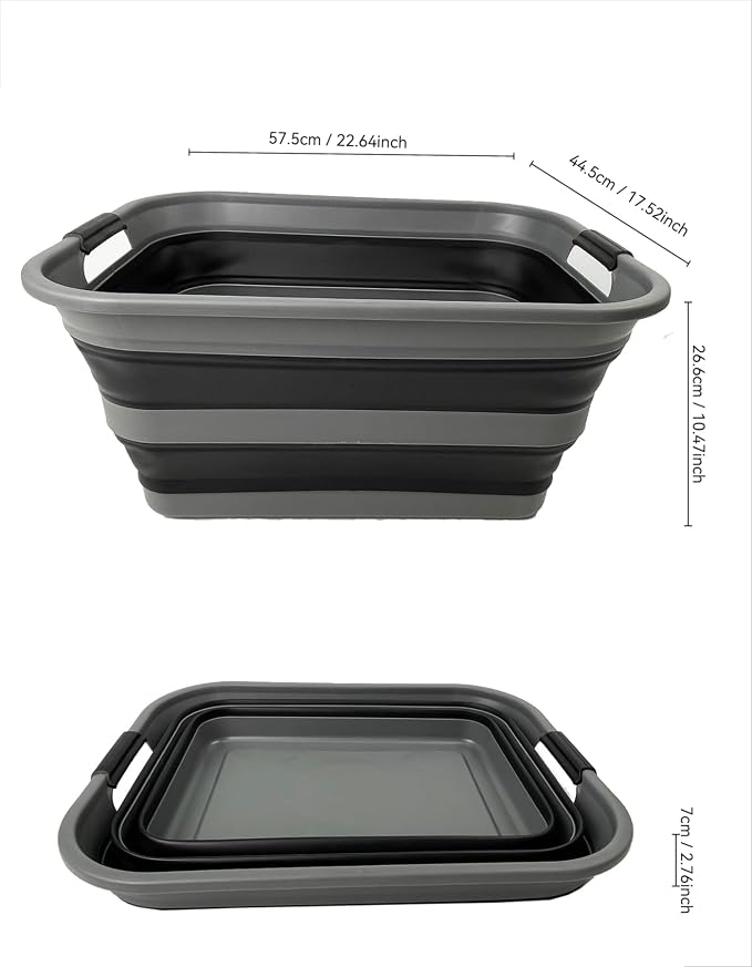 SAMMART 42L Collapsible Plastic Laundry Basket - Image 6