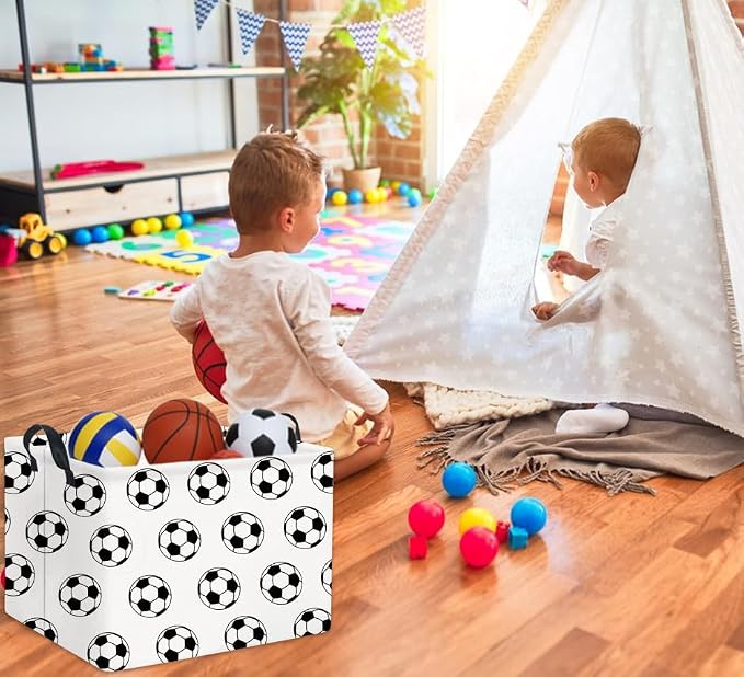 Rectangular Soccer Basket Kids Baby Storage Basket Cute Kids Toy Storage Bin - Image 2