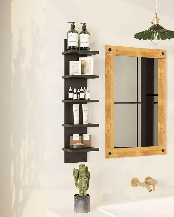 IBUYKE 5 Tier Wall Shelf Unit, Vertical Shelving - Image 8