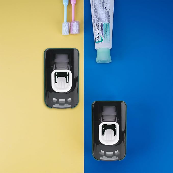 2 Slot Toothbrush Holder and Toothpaste Dispenser Wall Mounted, Automatic - Image 6