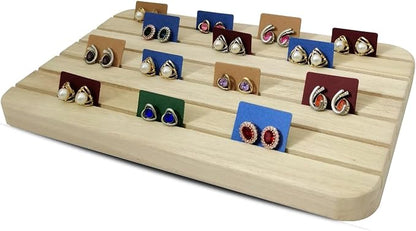 Natural Wood Business Card Holder Wooden Earring Display Stands Jewelry Retail - Image 6