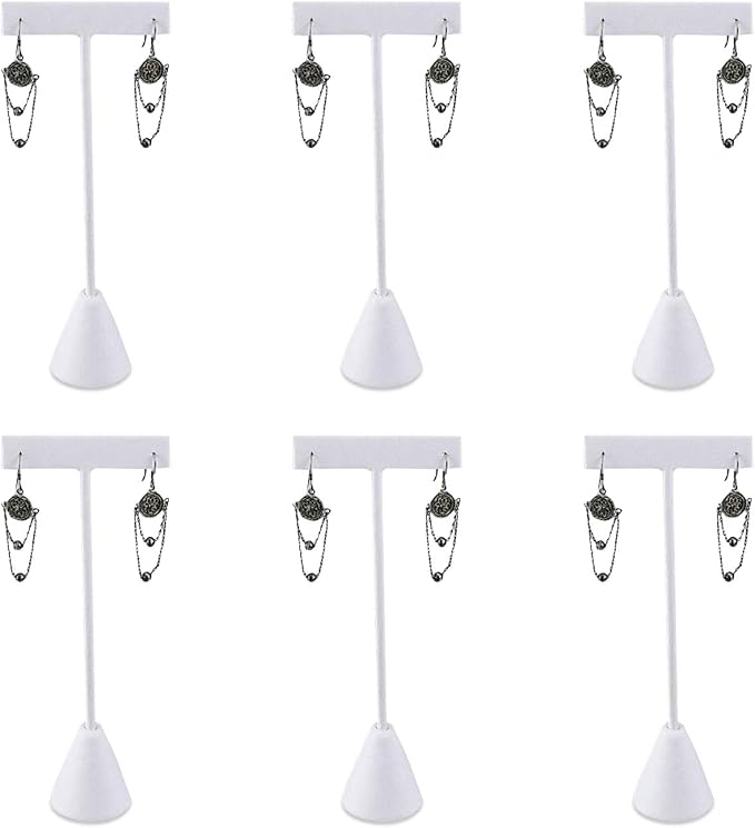 Ikee Design 6 Pcs Set Premium T- Shape Style Earring Display Stand, Earring by IkeeDesign