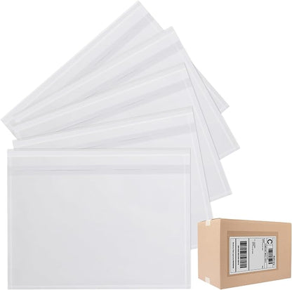L LIKED 100 PCS 7.5'' x 5.5'' Packing List Envelopes, Adhesive Label Pouches by LLIKED