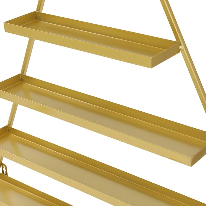 Elegant Gold Wall Mounted Nail Polish Rack - Image 8