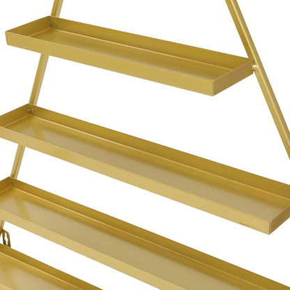 Elegant Gold Wall Mounted Nail Polish Rack - Image 8