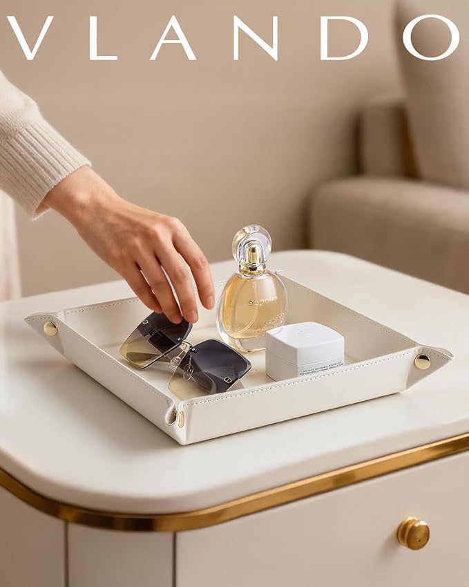 VLANDO Valet Tray, Nightstand Organizer Vanity Catchall Holder - Image 6