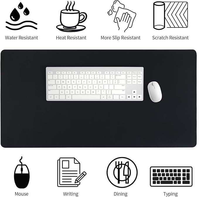 Bloss Leather Desk Pad, Non-Slip Desk Mat, Waterproof Large Mouse Pad, Mouse Mat - Image 4