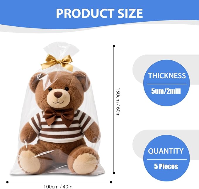Large Clear Plastic Storage Bags, Plush Toys, Comforter and Basement Storage - Image 2