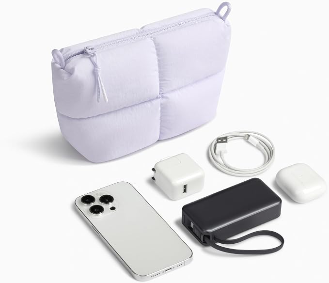 Comfyable Puffy Electronics Organizer Travel Case, Cute Tech Pouch - Image 6
