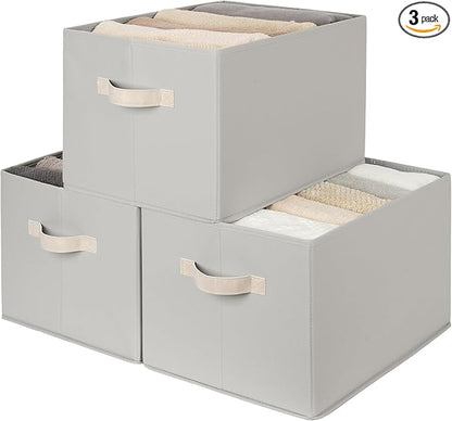 StorageWorks Storage Baskets for Shelves, Foldable Fabric Closet Storage Bins by StorageWorks