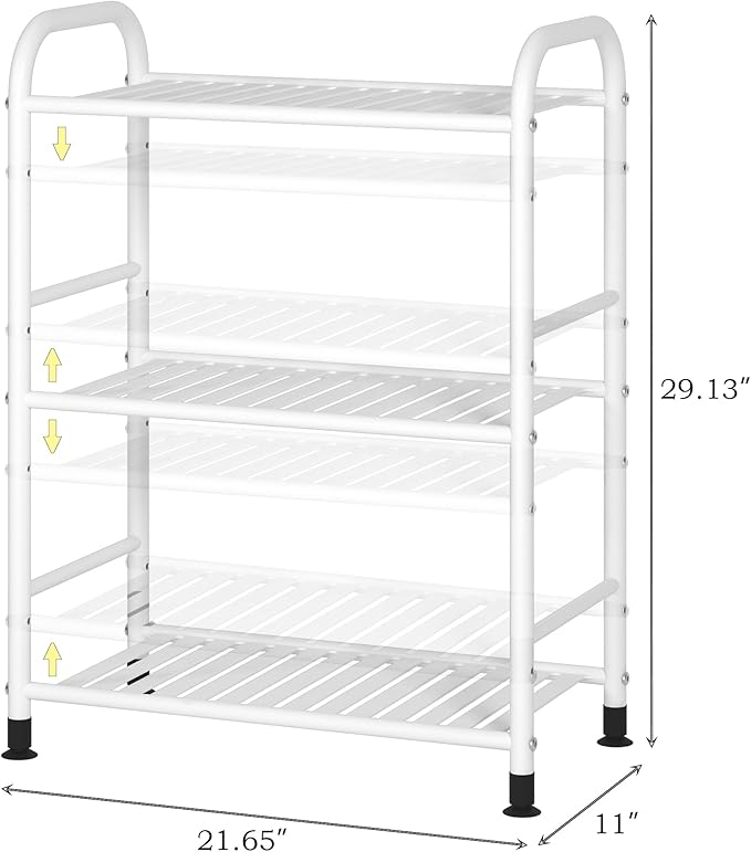 JSB 3-Tier Adjustable Shelving Unit, Heavy Duty Storage Rack Organizer Metal - Image 3