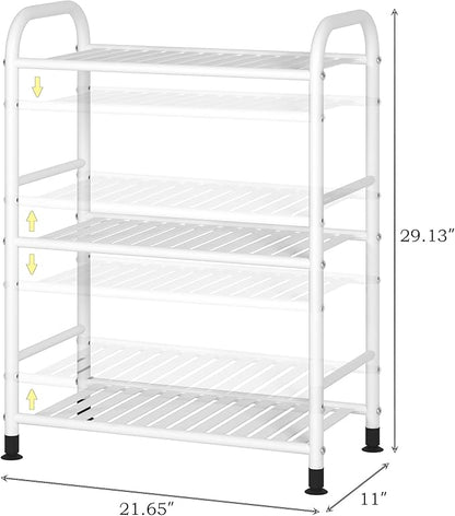 JSB 3-Tier Adjustable Shelving Unit, Heavy Duty Storage Rack Organizer Metal - Image 3