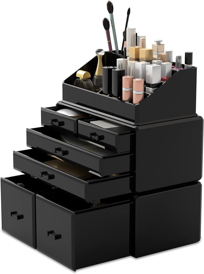 READAEER Makeup Organizer 3 Pieces Cosmetic Storage Case by READAEER