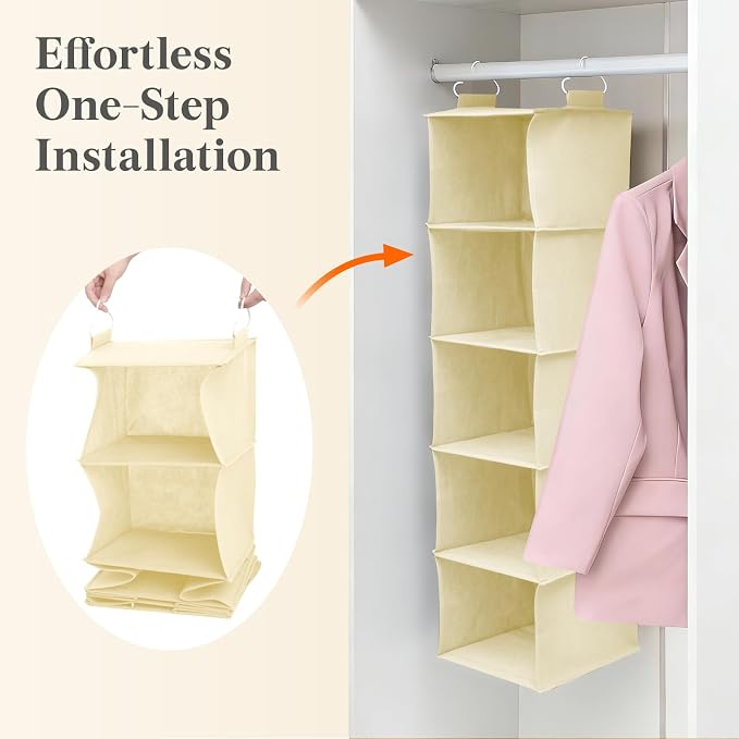 Lifewit 5 Tier Hanging Closet Organizer and Storage - Image 6