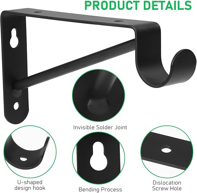 Small Shelf and Rod Brackets, Heavy Duty Closet Shelf Bracket - Image 4