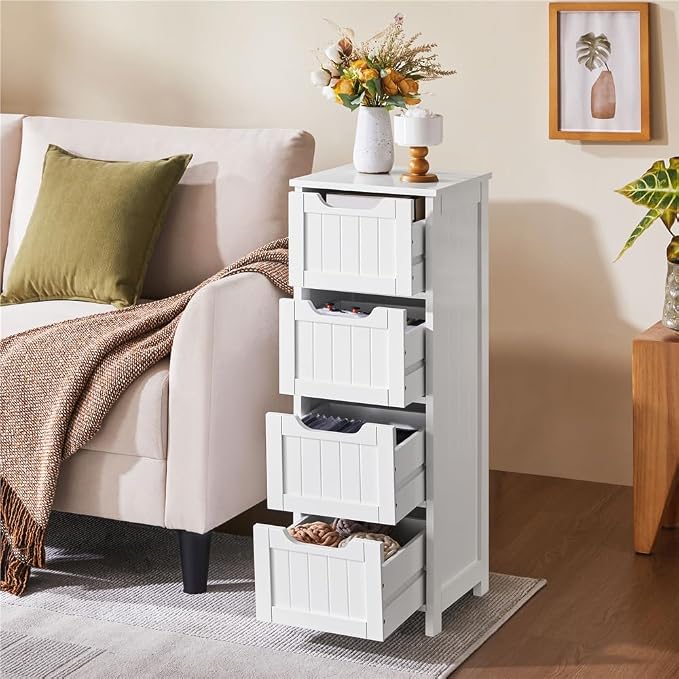 Yaheetech Bathroom Storage Cabinet, Beside Toilet or Vanity, Beadboard Tower - Image 8