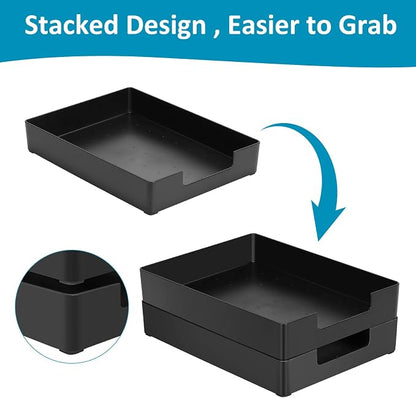 Letter Size A4 Papers Tray Desk Drawer Organizer Tray A4 Plastic Letter Paper - Image 3