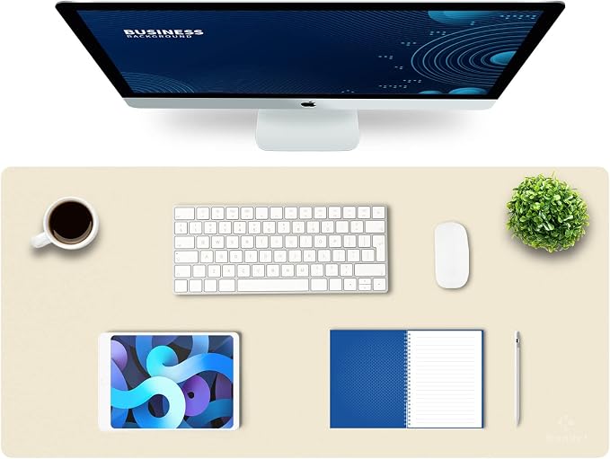 K KNODEL Large Office Leather Desk Mat, Mouse and Keyboard Pad, Computer and by K+KNODEL