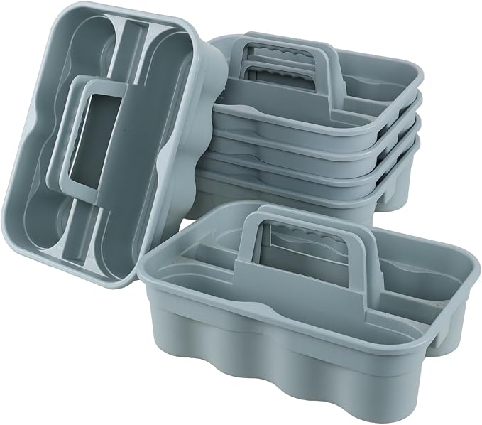 Bringer Set of 6 Plastic Cleaning Caddy Carry Caddy - Image 7