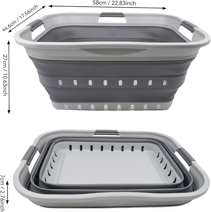 SAMMART 42L Collapsible Plastic Laundry Basket - Image 5