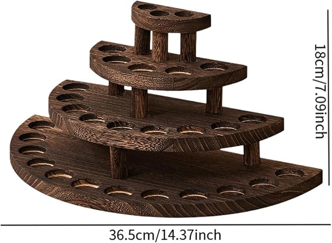 Essential Oil Storage Rack for 29 Bottles 4 Tier Wood Essential Oil Bottle - Image 4