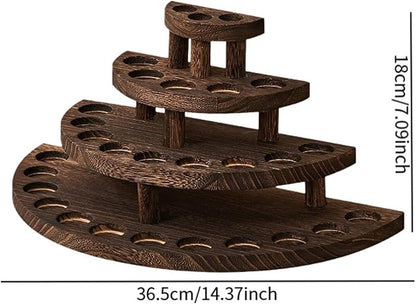 Essential Oil Storage Rack for 29 Bottles 4 Tier Wood Essential Oil Bottle - Image 4