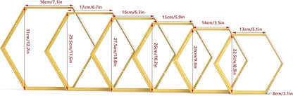 Gonice Hexagon Floating Shelves Set of 6, Honeycomb Display Shelf - Image 6