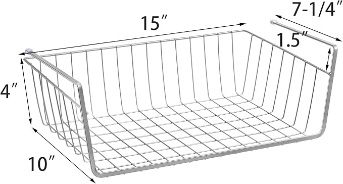 Jucoan 3 Pack Under Shelf Baskets - Image 2