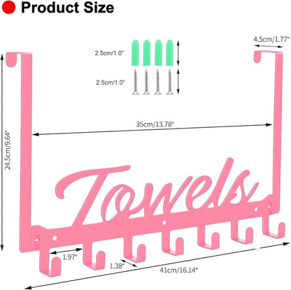Azmoncy Over The Door Hooks, Towel Rack - Image 2