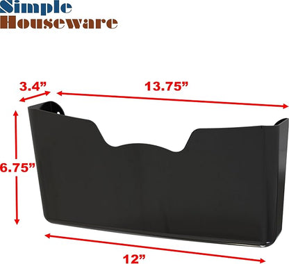Simple Houseware Wall Mount Single Pocket Hanging File Holder, Wall File Holder - Image 4