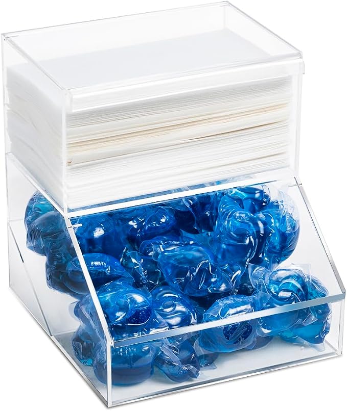Laundry Pod Holder & Dryer Sheet Dispenser by IneVibeforEveryday