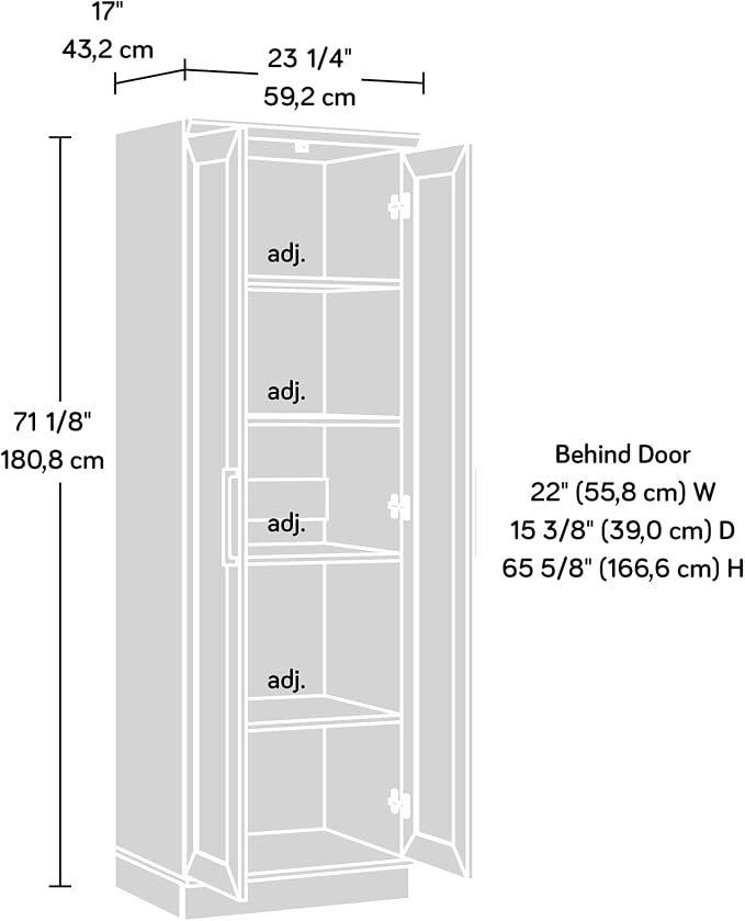 Sauder HomePlus Storage Cabinet/ Pantry cabinets, Soft White finish - Image 10