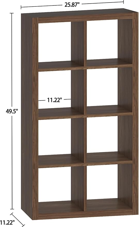 Bookshelf Cube Storage Organizer, 8-Cube Shelf Bookcase - Image 3