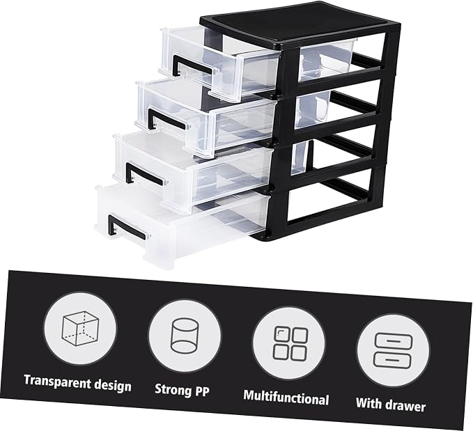 BESPORTBLE 4-Layer Plastic Drawer Storage Cabinet - Image 4