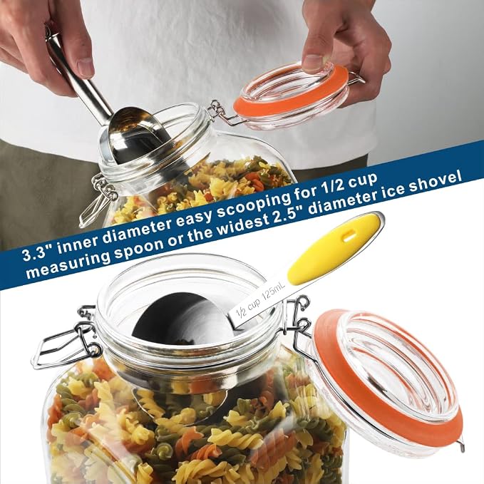 1 Gallon Square Glass Storage Jars - Image 3