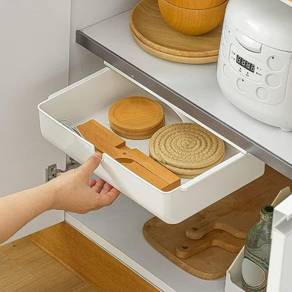 Poeland Under Desk Drawer Self-Stick Storage Organizer - Image 6